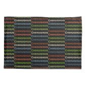 レトロチワワタイポグラフィ数々の – カラードッグ恋人 枕カバー (裏面-左)