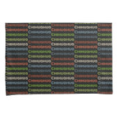 レトロチワワタイポグラフィ数々の – カラードッグ恋人 枕カバー (正面右)