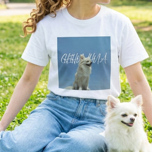 レトロチワワ青空美学ドッグママTシャツ Tシャツ