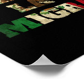 レトロチンガラマイガメキシコ国旗バンデラアイスイミミ ポスター (角)