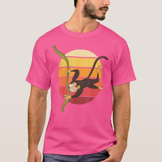 レトロチンパンジー Tシャツ (正面)