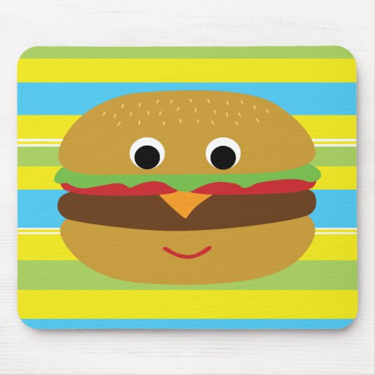 レトロチーズバーガー マウスパッド (正面)