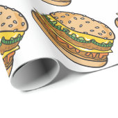 レトロチーズバーガー ラッピングペーパー (ロールコーナー)