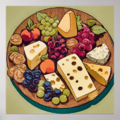 レトロチーズプレート ポスター (正面)