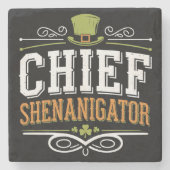 レトロチーフシェナニゲーターラッキーレプレシャンハット ストーンコースター (正面)