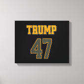 レトロチームトランプ47ヴィンテージ キャンバスプリント (正面)