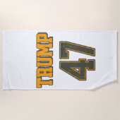 レトロチームトランプ47ヴィンテージ ビーチタオル (正面)