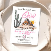 レトロツインの女の子どのように西は1歳の誕生日だった 招待状