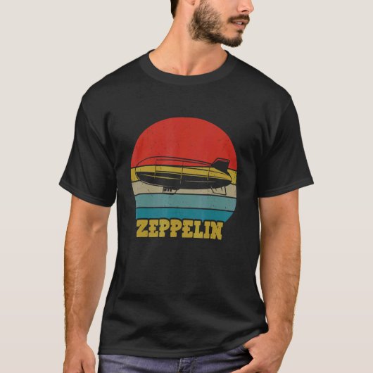 レトロツェッペリン飛行船70s 3 tシャツ (正面)