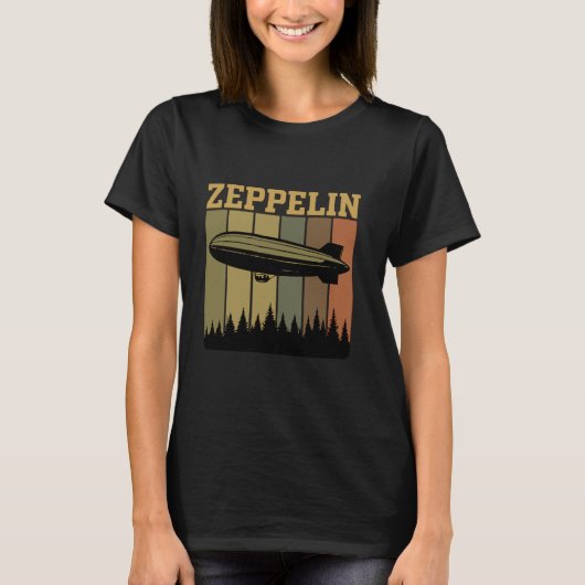 レトロツェッペリン 70年代 80年代 飛行船 ゼペリン Tシャツ (正面)