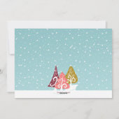 レトロツリーの写真ホリデーカード シーズンカード (裏面)