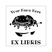 レトロツリーカエルEx天秤座蔵書票ゴムスタンプ ラバースタンプ (インプリント)