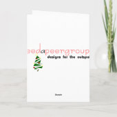 レトロツリークリスマスグリーティングカード シーズンカード (裏面)