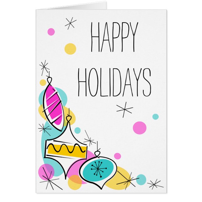 レトロツリーバウブルズコーナーホリデーズバーティカル (正面)