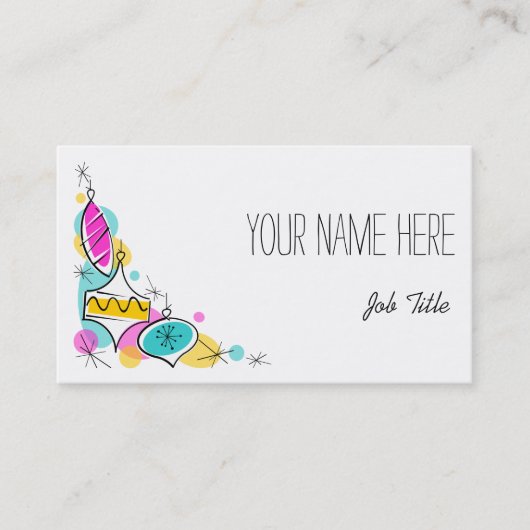 レトロツリーバウブルズコーナー名刺 名刺 (正面)