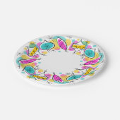 レトロツリーバウブルズサークル紙プレート ペーパープレート (アングル)