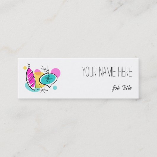 レトロツリーボードブルズグループサイド文字スキニー スキニー名刺 (正面)