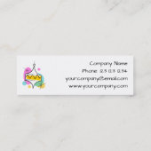 レトロツリーボードブルズグループサイド文字スキニー スキニー名刺 (裏面)