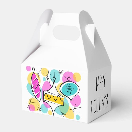 レトロツリーボードブルズハッピーホリデーズゲーブル フェイバーボックス (裏面サイド)