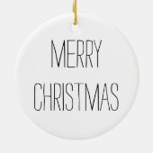 レトロツリーボードブルズメリークリスマスオーナメントラウンド セラミックオーナメント (裏面)