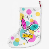 レトロツリーボーブルストッキング2面 スモールクリスマスストッキング (裏面)