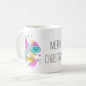 レトロツリーボーブルズグループクリスマスマグ コーヒーマグカップ (正面左)