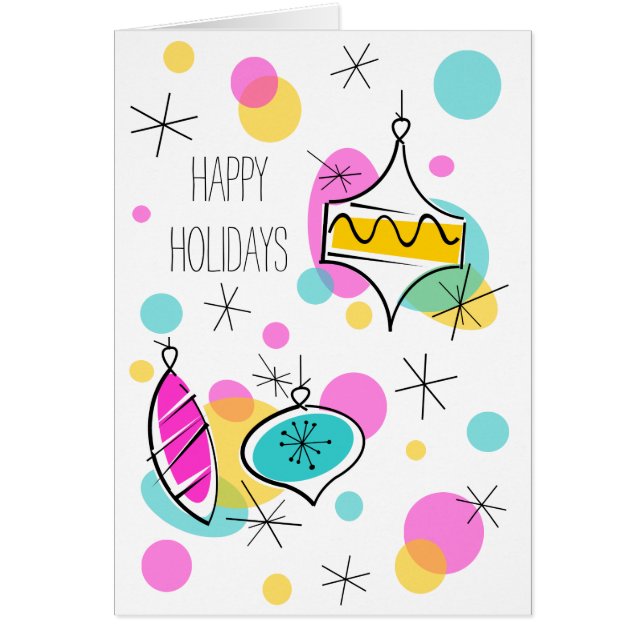 レトロツリーボーブルハッピーホリデイズバーチカル (正面)