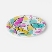 レトロツリーボーブル紙プレート ペーパープレート (アングル)