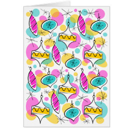 レトロツリーボー数々のブルグリーティングカード