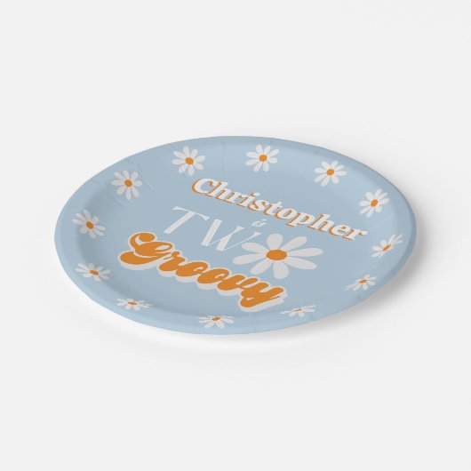 レトロツーグルーヴィボーイズ2nd誕生日 ペーパープレート (アングル)