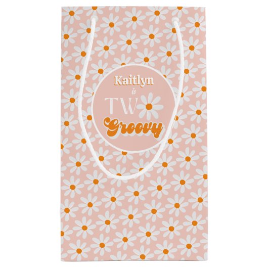 レトロツーグルーヴィーガールズセカンドバースデー スモールペーパーバッグ (裏面)