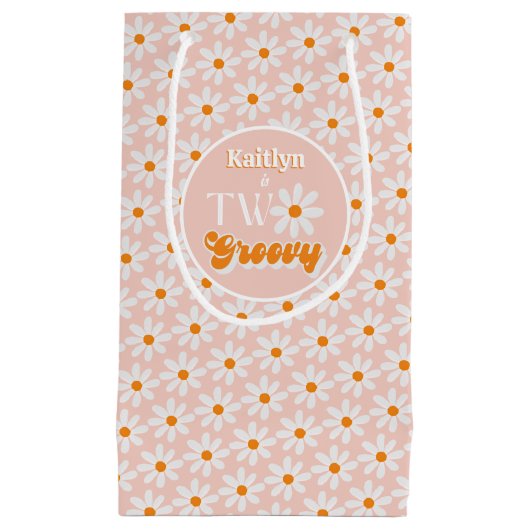 レトロツーグルーヴィーガールズセカンドバースデー スモールペーパーバッグ (正面)