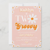 レトロツーグルーヴィーガールズセカンドバースデー 招待状 (正面)