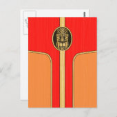 レトロティキサーフボード ポストカード (正面/裏面)