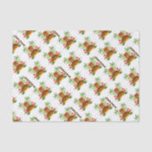 レトロティキハワイアンヴィンテージフラワーズパームツリーネーム 薄葉紙 (正面)