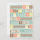 レトロティキパーティー熱帯ウェディングシャワー 招待状 (裏面)