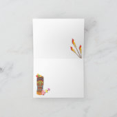 レトロティキパーティー竹枠付きお礼 サンキューカード (内部)