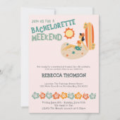 レトロティキ熱帯ビーチバチェロレッテ週末 招待状 (正面)