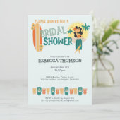 レトロティキ熱帯ブライダルシャワー 招待状 (スタンド正面)