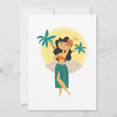 レトロティキ熱帯ブライダルシャワー 招待状 (裏面)