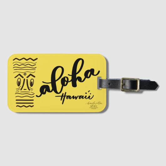 レトロティキ アロハ 荷物タグ ラゲッジタグ (正面横)