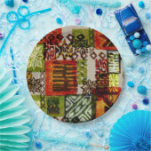 レトロティックルアウ（ハワイ式宴会）紙パーティープレート ペーパープレート (パーティー)