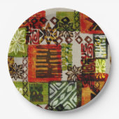 レトロティックルアウ（ハワイ式宴会）紙パーティープレート ペーパープレート (正面)