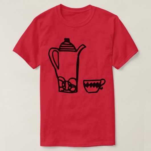 レトロティーケトル Tシャツ (デザイン正面)
