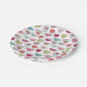 レトロティーパーティーパステル ペーパープレート (アングル)