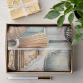 レトロティーポットとヒマワリのキッチンウォーター色 薄葉紙 (ギフト)