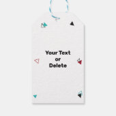 レトロティール（緑がかった色）と赤ボーリング誕生日ありがとう ギフトタグ (裏面)