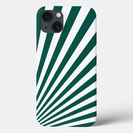 レトロティール(緑がかった色)グリーンサンレイズ背景 Case-Mate iPhoneケース (裏面)