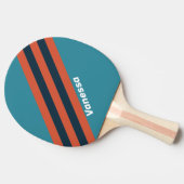 レトロティール（緑がかった色）スプラッストライプシュの名前 卓球ラケット (横)