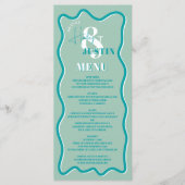 レトロティール（緑がかった色）ブルーカーブ結婚波形 メニュー (正面)